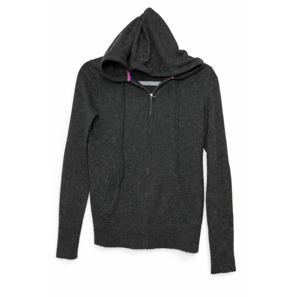 GAP Sweaters - Gap womens small full zip sweater hoodie gray wool nylon soft